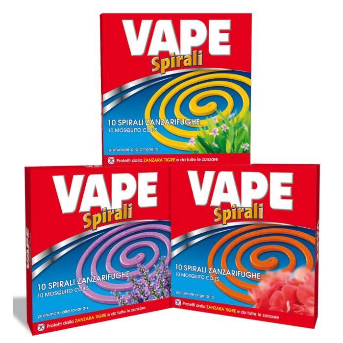 VAPE spirales Parfums * 10 Moustiques Pieces - Insecticides et insectifuges
