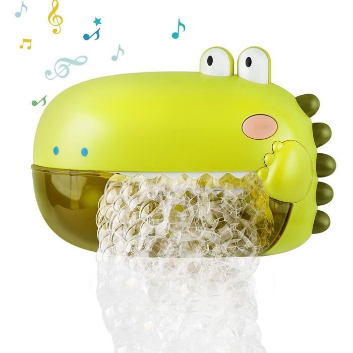 Machine à bulles de crabe mignon - Jouet musical pour bébé - 12 comptines -  Bleu et jaune