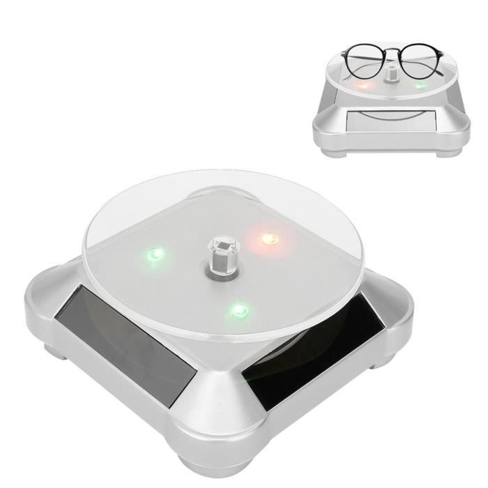 2 En 1 Plateau Tournant Electrique, Présentoir Rotatif Électrique Pour Photographie, Plateau Tournant Rotatif à 360 Degrés, Affichage Du Produit, Support De Montre à Bijoux