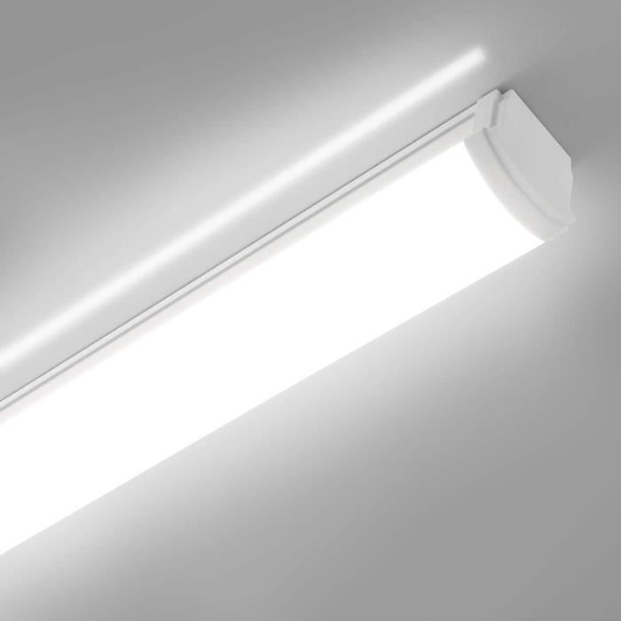 Sous-sol Bureau Salle de Bain Lampe de Plafond 30W LED Batten Light,Tube LED Applique Mural Cuisine Cave Réglette LED 90CM 