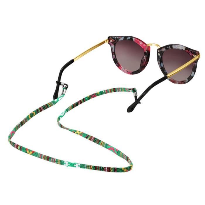 Cordon à Lunettes Fantaisie COMVIP Style National - Polyester & Silicone, 71cm, Pour Femme Homme Enfant