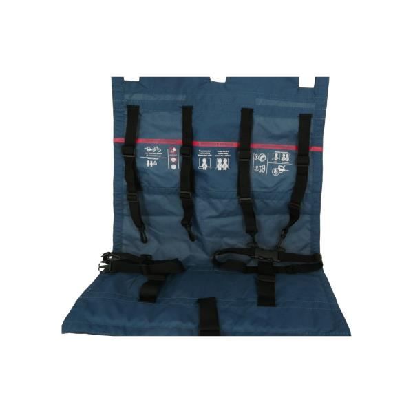 Siège en tissu avec avertissement pour remorque Bike Original - bleu