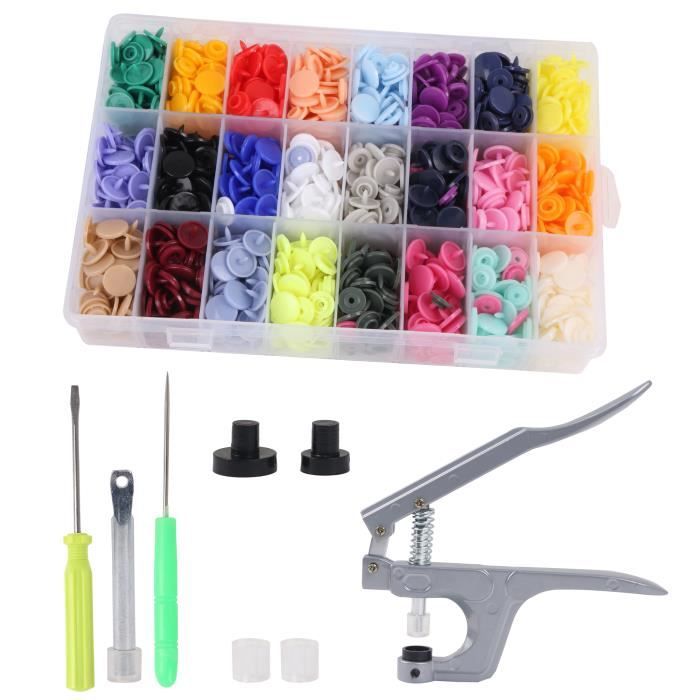 504 Sets Plastic Snaps & Tool Kit - T5 12mm Snap Fasteners With Pliers For DIY Sewing & Clothing