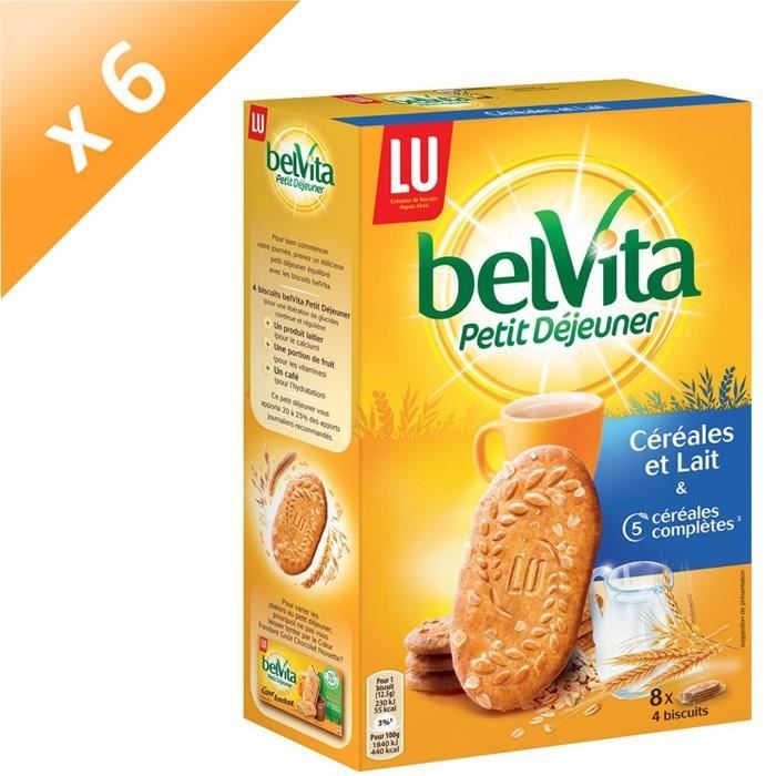 Lot De 6 Belvita Sables Lait Cereales 400g X5 Cdiscount Au Quotidien