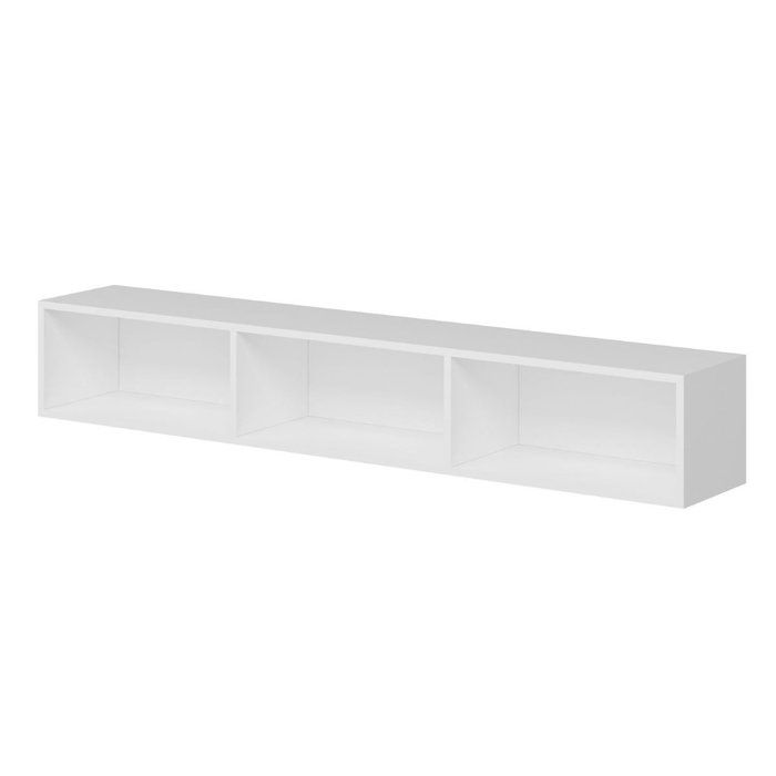 CALICOSY - Meuble TV suspendu 3 portes blanc L180 cm - Rigel - Blanc