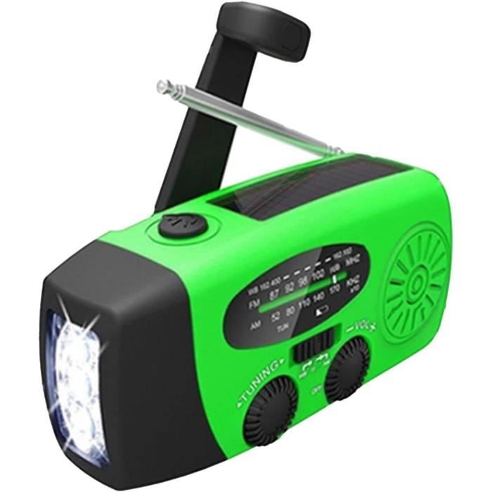 Radio Météo À Manivelle Solaire, Radios Solaires Portables, Radio D'Urgence Am-Fm Étanche, Lampe Radio Météo À Manivelle Solaire, Radios Solaires Portables, Radio D'Urgence Am-Fm Étanche, Lampe