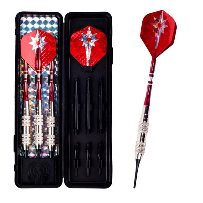 Jeu De Fléchettes Pro Pointe Souple 18g - 30 Embouts + Boîte Cadeau