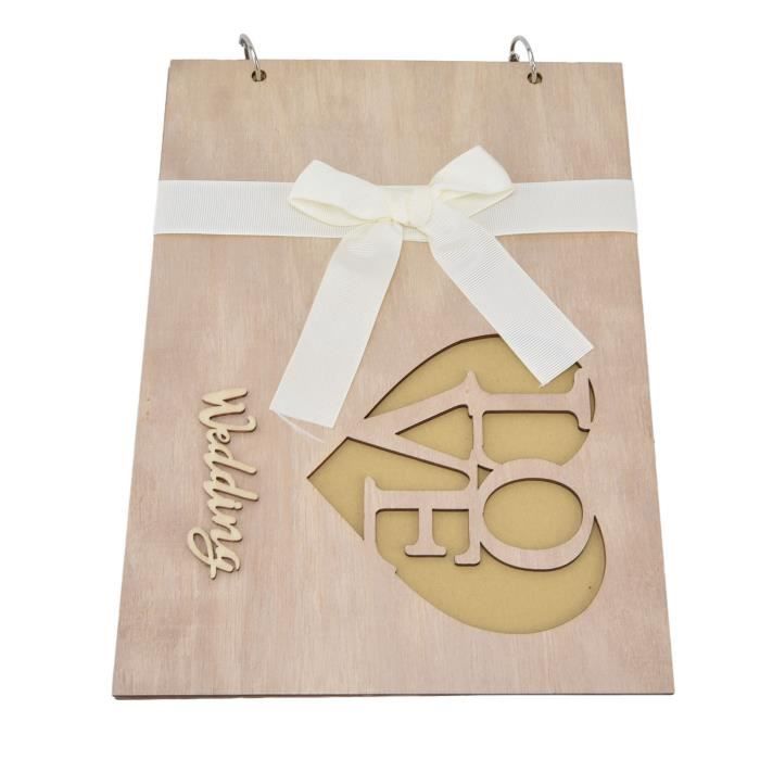 Cikonielf Souvenir De Memoire D Album En Bois Livre D Or De Mariage Cadeau De Mariage A La Mode Exquis Pour L Anniversaire De Cdiscount Beaux Arts Et Loisirs Creatifs