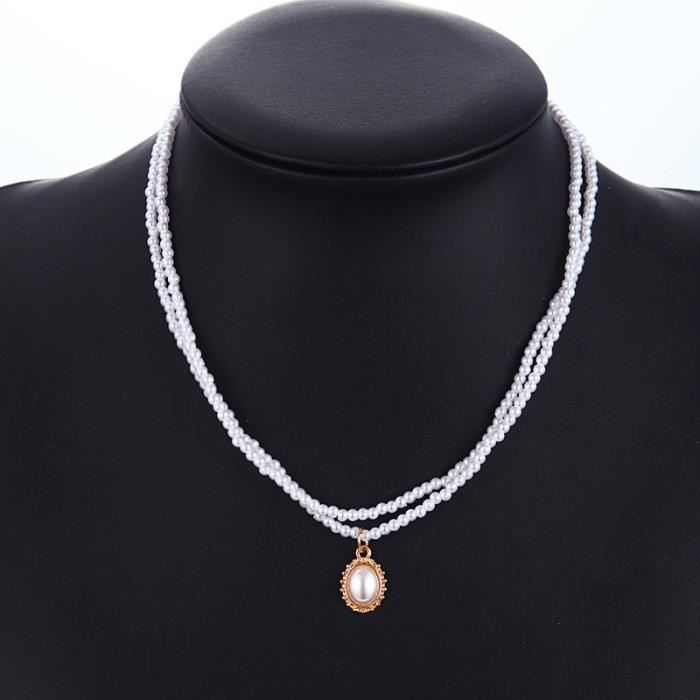 Collier 3 rangs & chaine - Collection Agate - Bijoux