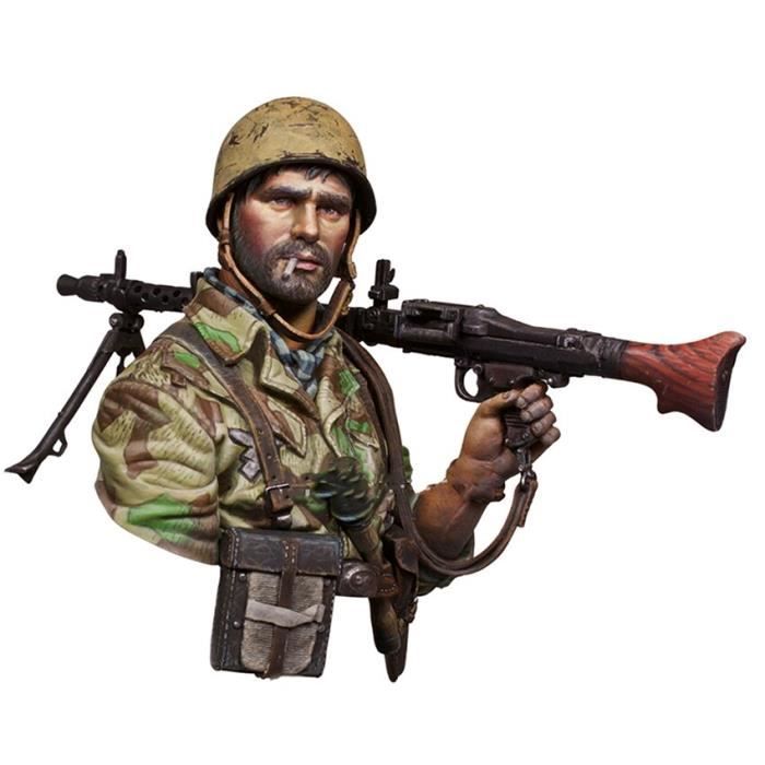 4 Figurines Résine 1:35 Soldats US Parachutistes WW2, Non Peintes, Maquette