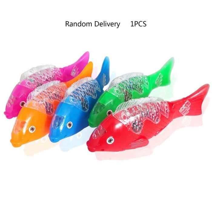4 Poissons Robots Pour Bain - Jouet Lumineux Nageant Pour Bébés, Enfants Et Animaux, Avec Piles Incluses