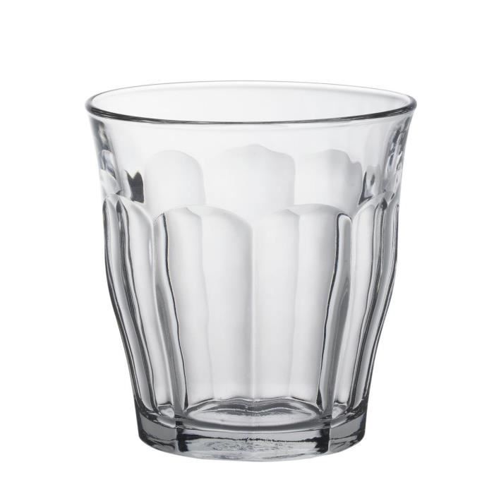 Lot De 6 Gobelets Picardie 250 Ml Duralex - Verre Trempé Résistant Choc Thermique - Usage Quotidien