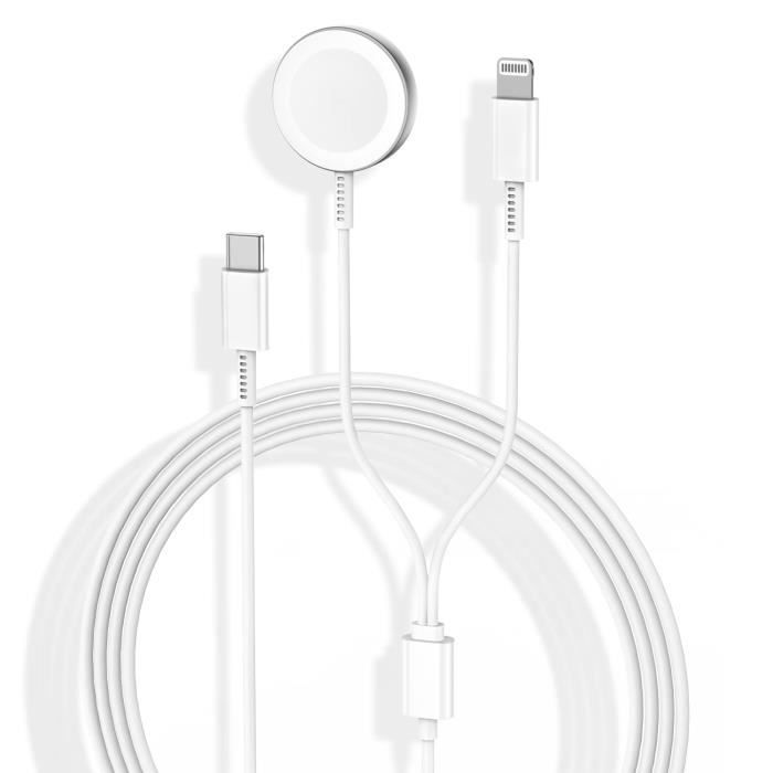 Chargeur Apple Watch 2 En 1 C ble De Charge Magn tique De 2 M Pour