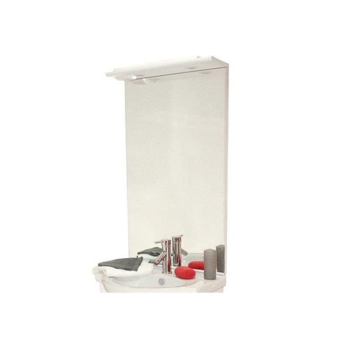 Miroir Eclairant Avec 2 Spots Azor 80 Cdiscount Maison