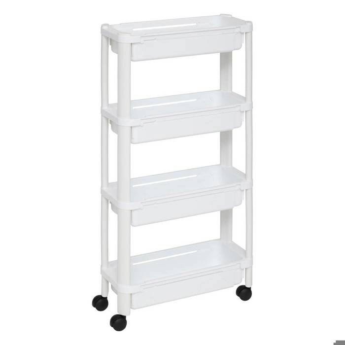 Desserte extensible 4 niveaux blanc
