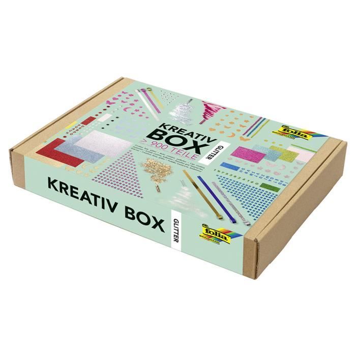 Kit de loisirs créatifs Kreativ Box Glitter 900 pièces