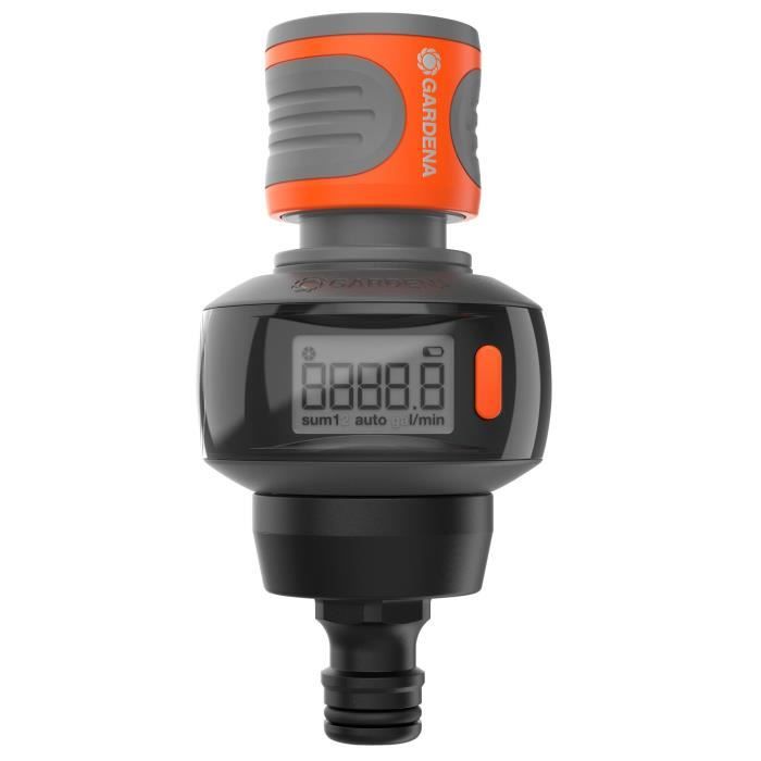 Aquamètre GARDENA AquaCount Avec 4 modes Ecran pivotant Fonctionne avec piles Résistant au gel et UV 18350 20