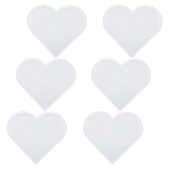Panneaux à Perles Transparents 2.6mm - 5 Formes (Carré, Rond, Cœur...) Pour Artisanat Enfants, Activités Créatives