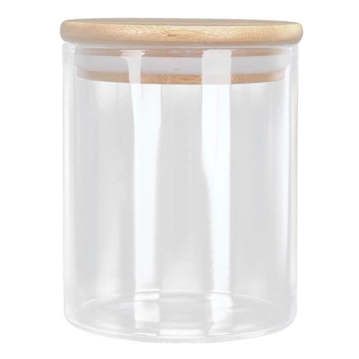 HURRISE récipient transparent Pot de rangement rond en bois de 450