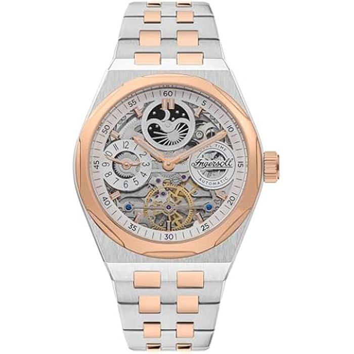 Ingersoll 1892 The Broadway Montre Automatique pour Homme 43 mm avec Cadran Squelette et Bracelet en Acier Inoxydable