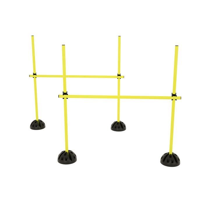 6 Haies D'Agilité Réglables Vinex - Hauteur 4 à 63cm Pour Entraînement Sportif Et Canin