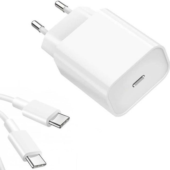 Chargeur Rapide 18W USB-C + Cable Type-C pour Samsung A32 - A42