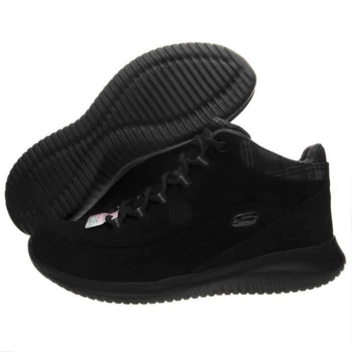 BASKET FEMME NOIR SKECHERS ULTRA FLEX 