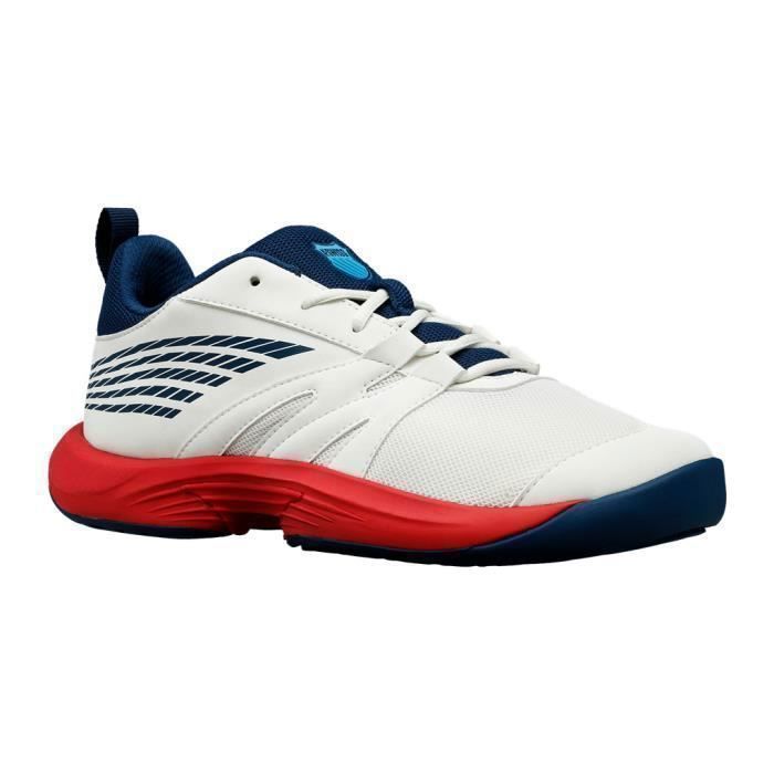 chaussures de tennis de tennis enfant k-swiss speedtrac - blanc/opale bleu/lollipop - 37