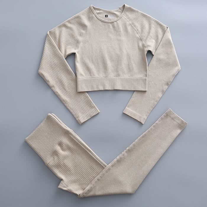 Ensemble Sport Homme 5 Pièces - Haut Compression Manches Longues/Courtes + Short + Pantalon - Gris - Taille M