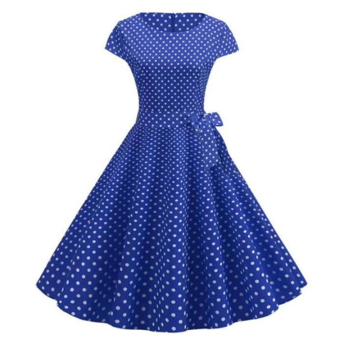 Robe Manches Courtes Encolure Ronde Loose-Fit