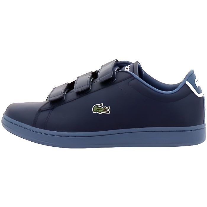 Basket Lacoste CARNABY EVO STRAP 119 1 SUJ Junior - Ref. 37SUJ0005NV1 Bleu  - Cdiscount Chaussures