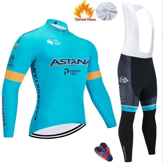 Maillot Cycliste Hiver Homme En Polaire : Vêtement Thermique Respirant Manches Longues Pour VTT, Route Et Course Vélo