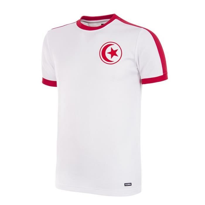 Maillot Copa Football Tunisie 1980 Retro - blanc - M