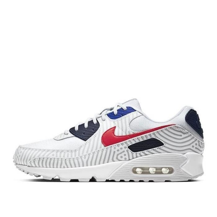 Basket Nike AIR MAX 90 R f. CW7574 100. Couleur Blanc Bleu