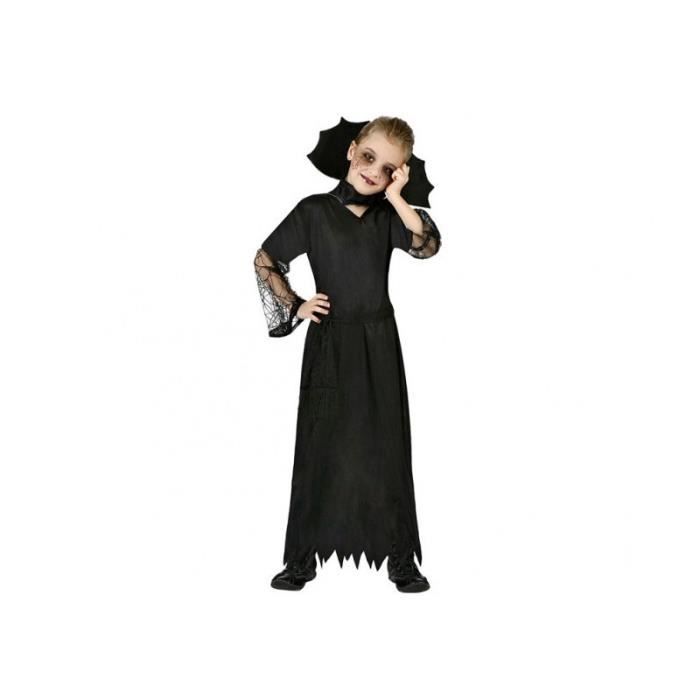 déguisement enfant femme araignée ac-déco - 5 à 6 ans - noir en polyester