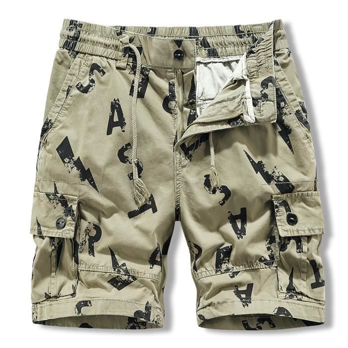 Short,Short De Camouflage Pour Homme, Tenue Décontractée, Ample, Cargo