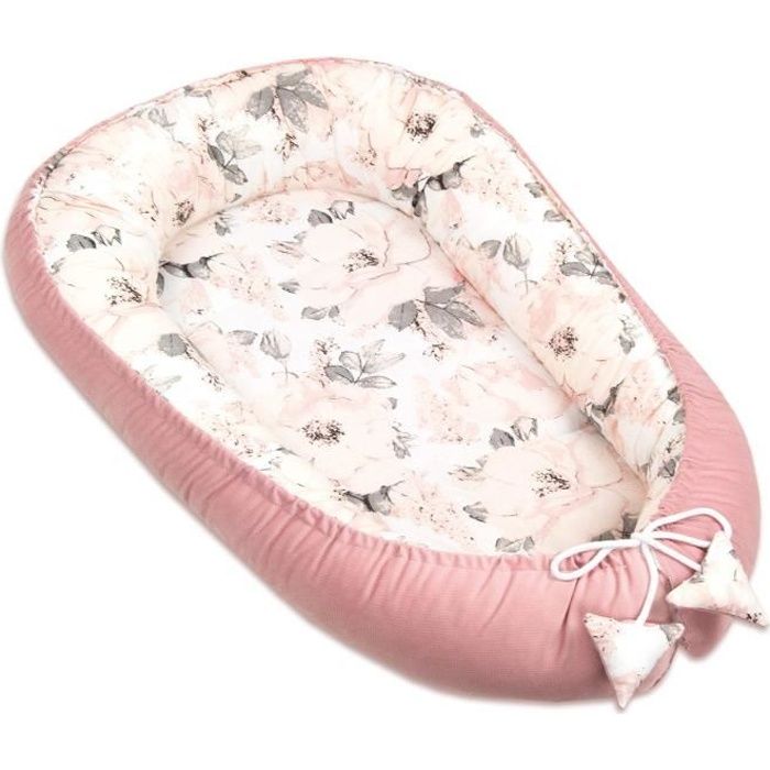 Réducteur De Lit Bébé Totsy Baby 90x50cm - Cocon En Coton Gaufré, Bordure épaisse 12cm, Lavable, Pour Nouveau-nés Jusqu'à 9 Mois