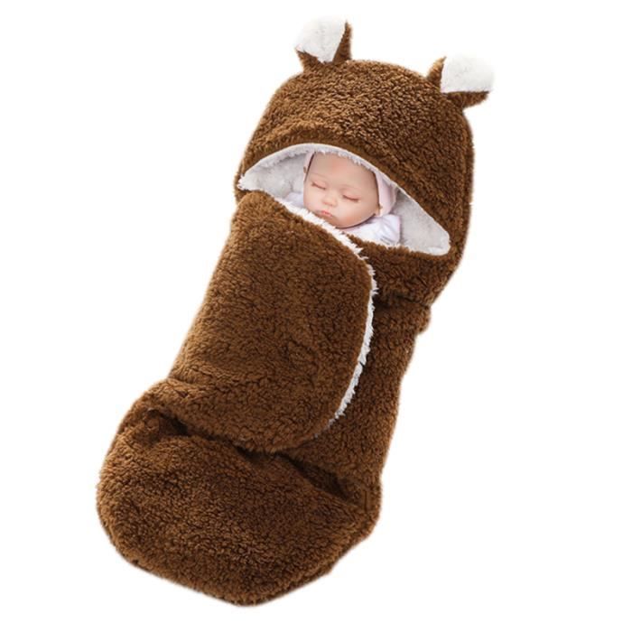 Couverture A Langer Pour Bebe Couverture Ajustable Pour Nouveau Ne En 2 Couches Couverture A Enrouler Confortable Cafe Cdiscount Puericulture Eveil Bebe