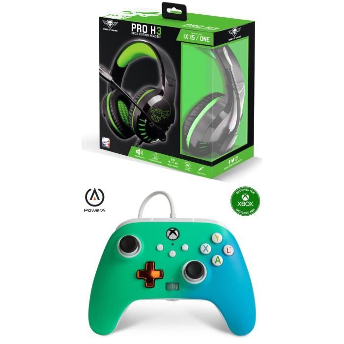 Pack Manette XBOX ONE X PC Seafoam Fade EDITION + Casque Gamer PRO H3 SPIRIT OF GAMER XBOX ONE/ /XPC - vue 2