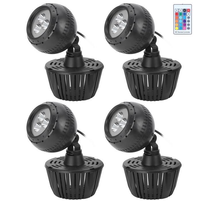 Lumière sous-marine – Spot sous-marin pour étang, étanchéité IP68, basse tension AC12/24 V, lumières submersibles pour fontaine, jardin, piscine (rouge, 12 W