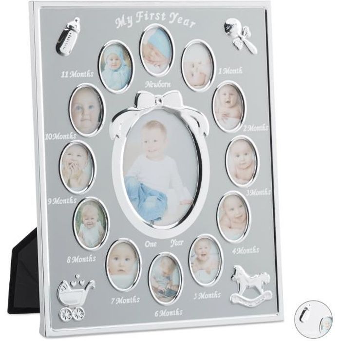 Cadre photo de bébé pour la première année, cadres Keepplex, photo de  bureau multi-photo, 15.8 , 12 mois, 2 pièces - AliExpress