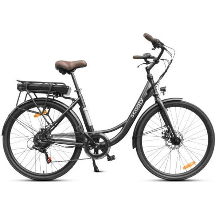 Velo Electrique SCOOTY Scooty City 26 Plus 26 Gris 6 vitesses Batterie 10 Ah Autonomie 40 km Cdiscount Sport