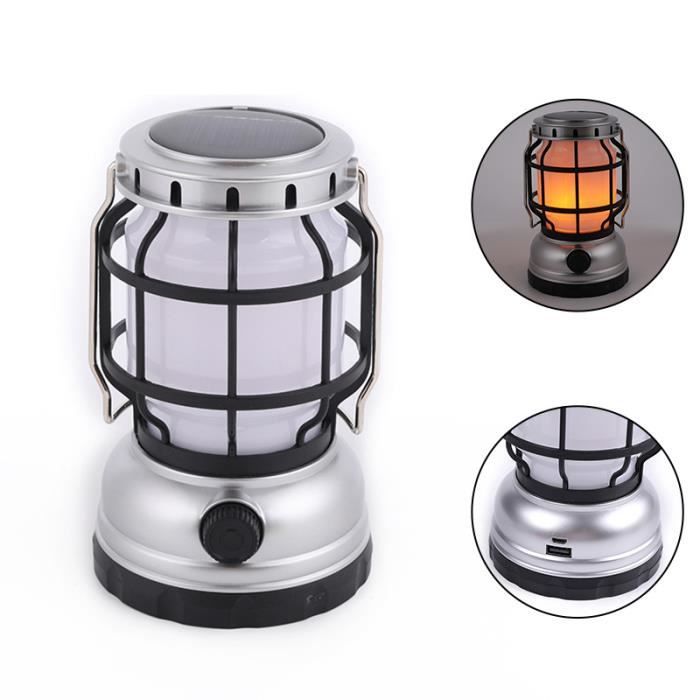 Lanterne De Camping Portable 2 En 1 Avec Ventilateur De Plafond, 2 En 1