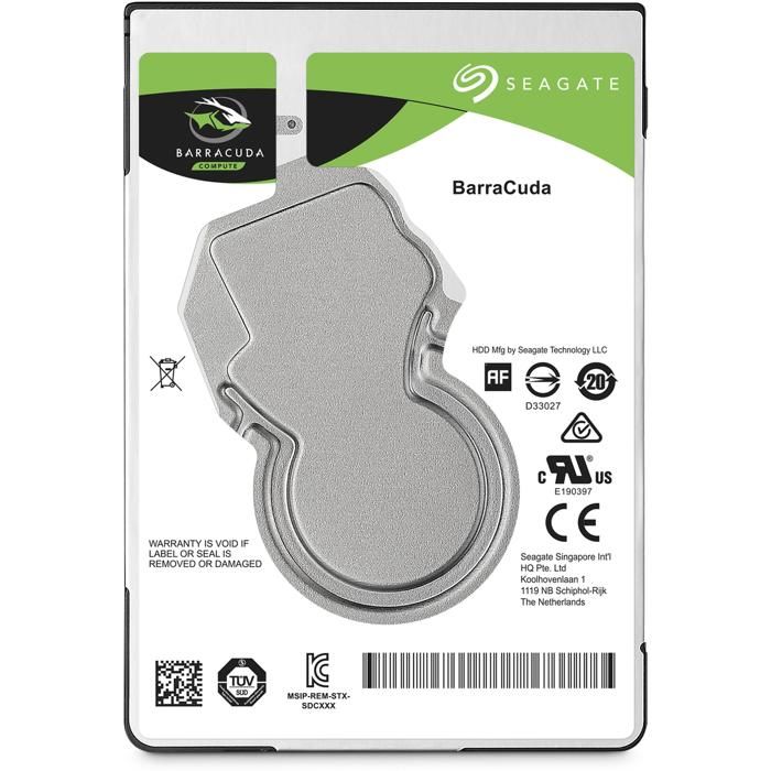 Disque dur interne SEAGATE BarraCuda 4To 5400trs/min 25 – SATA 6Gb/s – Cache 128 Mo