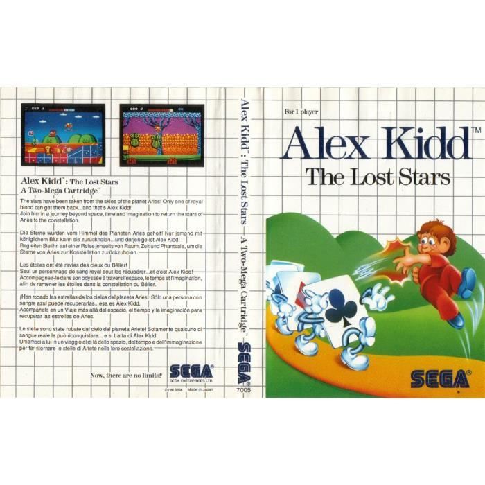 Jeu - Sega - Alex Kidd The Lost Stars - Plate-Formes - Consoles Rétro - Noir