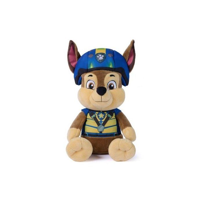Paw Patrol Peluche 25 Cm Chase - La Pat Patrouille - Le Film Mission Dino - SPINMASTER - A Partir De 12 Mois