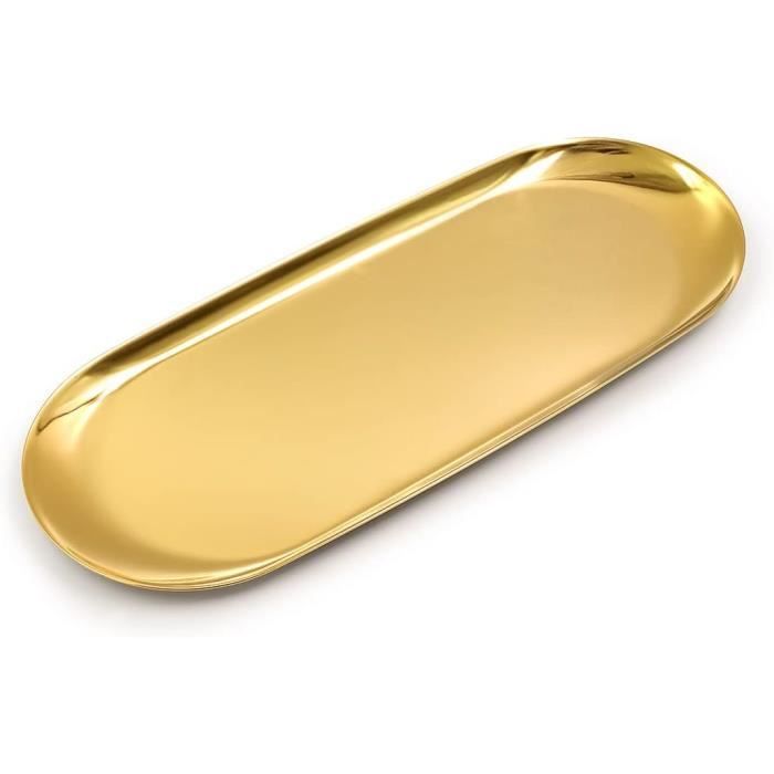 Grand Plateau Ovale En Laiton D'importation Chinoise Plateau En Métal