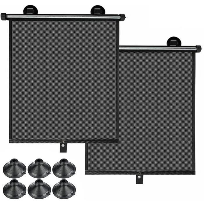 Lot De 2 Pare-soleil Fenêtre De Voiture Pour Vitres Latérales Universel Fenêtres Shades