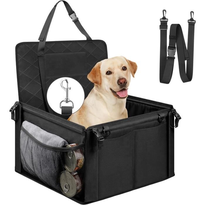 Siège Auto Robuste Pour Chien, Siège Auto De Qualité Supérieure Pour Petits Et Moyens Chiens Noir 40 X 34 X 25 Cm 97037424