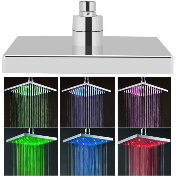 Pommeau De Douche LED Haute Pression - 7 Couleurs + 2 Modes - Économise 40% D'Eau